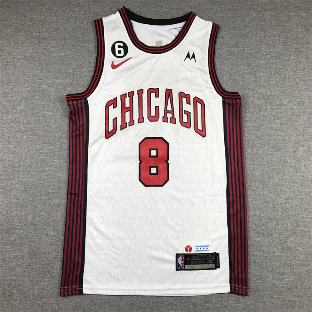 Camiseta Zach LaVine #8 Chicago Bulls 2023 Blanco City Edition Camiseta Zach LaVine #8 Chicago Bulls 2023 Blanco City Edition