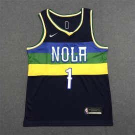 Camiseta Zion Williamson #1 New Orleans Pelicans 22/23 City Edition Azul Marino