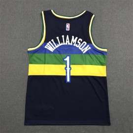 Camiseta Zion Williamson #1 New Orleans Pelicans 22/23 City Edition Azul Marino Camiseta Zion Williamson #1 New Orleans Pelicans 22/23 City Edition Azul Marino