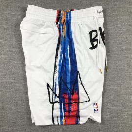 Pantalon Corto De Bolsillo Brooklyn Nets 2023 City Edition Blanco