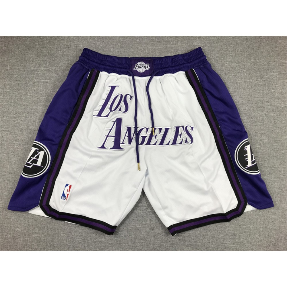 Pantalon Corto De Bolsillo Los Angeles Lakers 2023 City Edition Blanco Pantalon Corto De Bolsillo Los Angeles Lakers 2023 City Edition Blanco