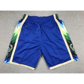 Pantalon Corto De Bolsillo Milwaukee Bucks 2023 City Edition Azul