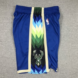 Pantalon Corto Milwaukee Bucks 2023 City Edition Azul Pantalon Corto Milwaukee Bucks 2023 City Edition Azul