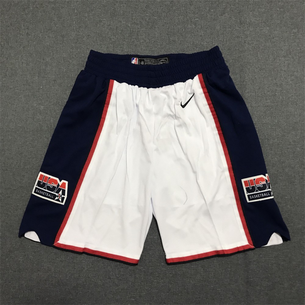 Pantalon Corto USA 1992 Dream Team Edición Olímpica Barcelona Blanco