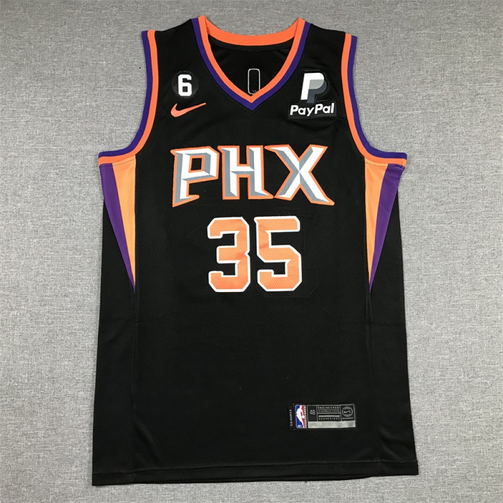 Camiseta Kevin Durant #35 Phoenix Suns Negro Camiseta Kevin Durant #35 Phoenix Suns Negro