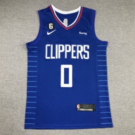 Camiseta Russell Westbrook #0 Los Angeles Clippers Azul