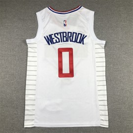 Camiseta Russell Westbrook #0 Los Angeles Clippers Blanco Camiseta Russell Westbrook #0 Los Angeles Clippers Blanco