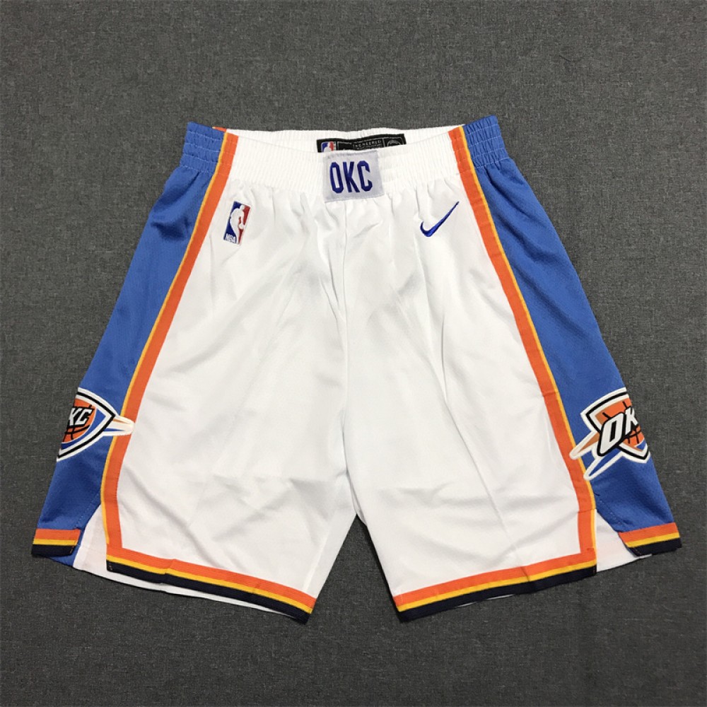 Pantalon Corto Oklahoma City Thunder Blanco Pantalon Corto Oklahoma City Thunder Blanco