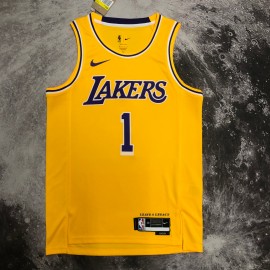 Camiseta D'Angelo Russell #1 Los Angeles Lakers Amarillo