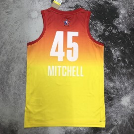 Camiseta Donovan Mitchell #45 All-Star 2023 Amarillo Camiseta Donovan Mitchell #45 All-Star 2023 Amarillo