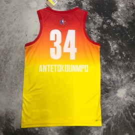 Camiseta Giannis Antetokounmpo #34 All-Star 2023 Amarillo Camiseta Giannis Antetokounmpo #34 All-Star 2023 Amarillo