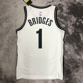 Camiseta Mikal Bridges #1 Brooklyn Nets Blanco Camiseta Mikal Bridges #1 Brooklyn Nets Blanco