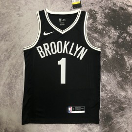 Camiseta Mikal Bridges #1 Brooklyn Nets Negro
