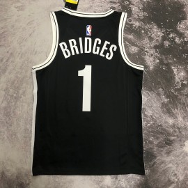 Camiseta Mikal Bridges #1 Brooklyn Nets Negro Camiseta Mikal Bridges #1 Brooklyn Nets Negro