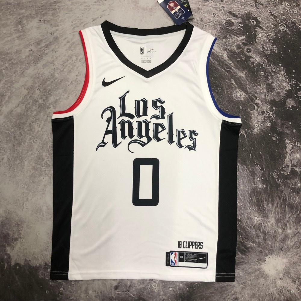 Camiseta Russell Westbrook #0 Los Angeles Clippers Blanco Camiseta Russell Westbrook #0 Los Angeles Clippers Blanco