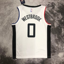 Camiseta Russell Westbrook #0 Los Angeles Clippers Blanco Camiseta Russell Westbrook #0 Los Angeles Clippers Blanco