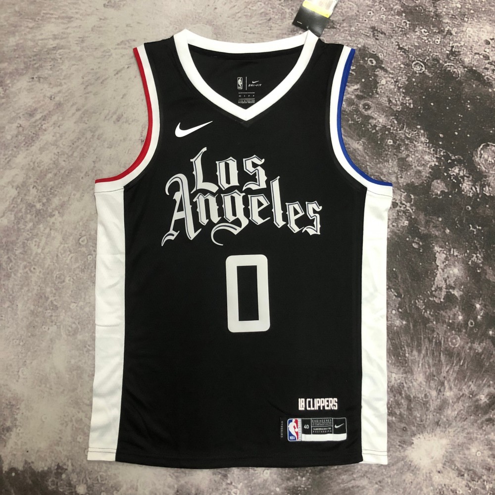 Camiseta Russell Westbrook #0 Los Angeles Clippers Negro Camiseta Russell Westbrook #0 Los Angeles Clippers Negro