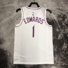 Camiseta Anthony Edwards #1 Minnesota Timberwolves Blanco Camiseta Anthony Edwards #1 Minnesota Timberwolves Blanco