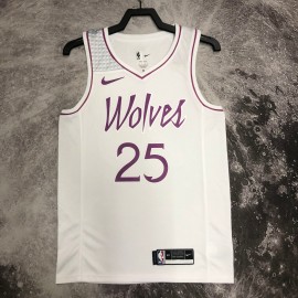 Camiseta Derrick Rose #25 Minnesota Timberwolves Blanco