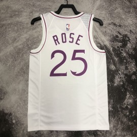 Camiseta Derrick Rose #25 Minnesota Timberwolves Blanco Camiseta Derrick Rose #25 Minnesota Timberwolves Blanco