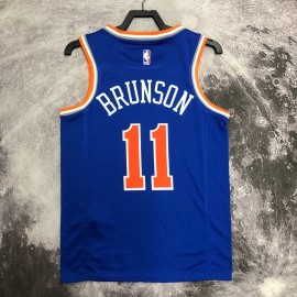 Camiseta Jalen Brunson #11 New York Knicks Azul Camiseta Jalen Brunson #11 New York Knicks Azul