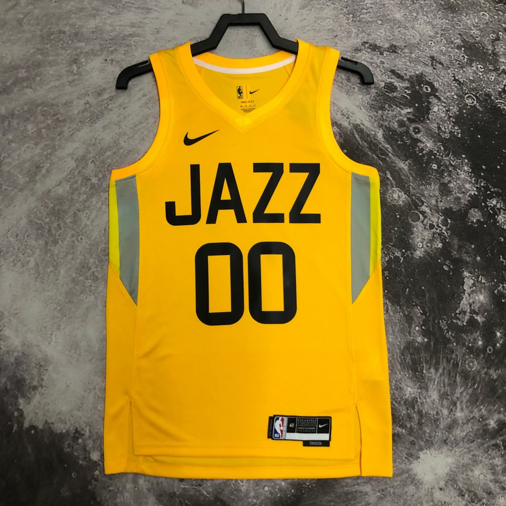 Camiseta Jordan Clarkson #00 Utah Jazz 2023 Amarillo Camiseta Jordan Clarkson #00 Utah Jazz 2023 Amarillo