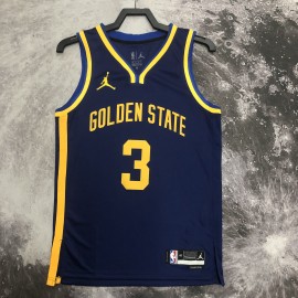 Camiseta Jordan Poole #3 Golden State Warriors 2023 Azul Oscuro Edición Flyer