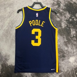 Camiseta Jordan Poole #3 Golden State Warriors 2023 Azul Oscuro Edición Flyer Camiseta Jordan Poole #3 Golden State Warriors 2023 Azul Oscuro Edición Flyer