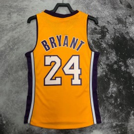 Camiseta Kobe Bryant #24 Los Angeles Lakers 2009 Amarillo V-Neck