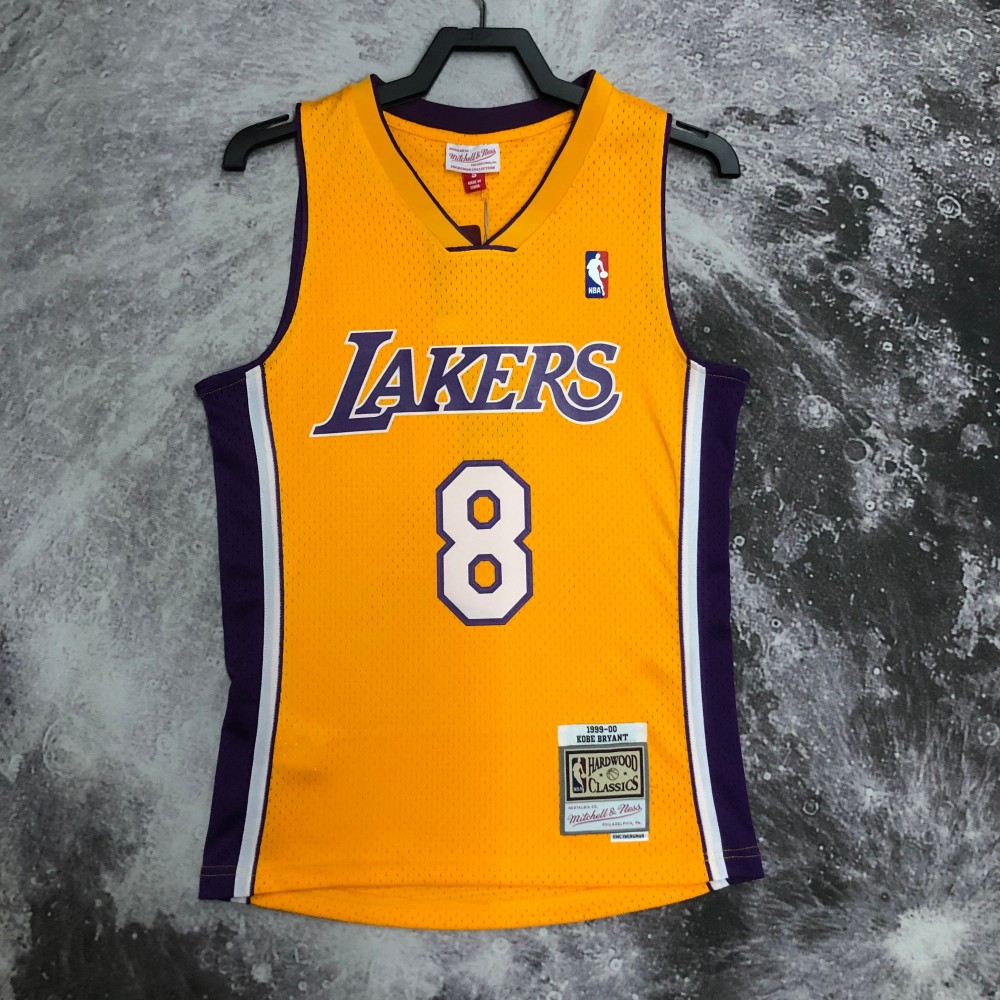 Camiseta Kobe Bryant #8 Los Angeles Lakers 2000 Amarillo