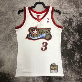 Camiseta Allen Iverson #3 Philadelphia 76ers 1998 Blanco