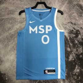 Camiseta Bill Russell #0 Minnesota Timberwolves Azul