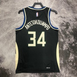 Camiseta Giannis Antetokounmpo #34 Milwaukee Bucks 2023 Negro Jordan Limited Edition Camiseta Giannis Antetokounmpo #34 Milwaukee Bucks 2023 Negro Jordan Limited Edition