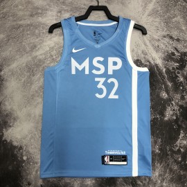 Camiseta Karl-Anthony Towns #32 Minnesota Timberwolves Azul