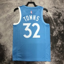Camiseta Karl-Anthony Towns #32 Minnesota Timberwolves Azul Camiseta Karl-Anthony Towns #32 Minnesota Timberwolves Azul