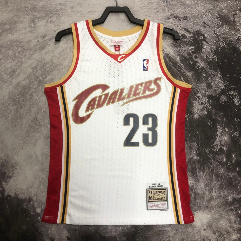 Camiseta Lebron James #23 Cleveland Cavaliers 2003/04 Blanco Camiseta Lebron James #23 Cleveland Cavaliers 2003/04 Blanco