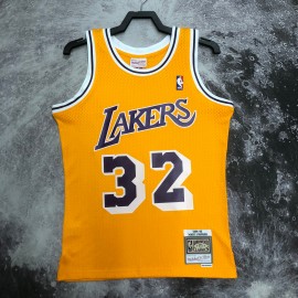 Camiseta Magic Johnson #32 Los Angeles Lakers 1984/85 Amarillo