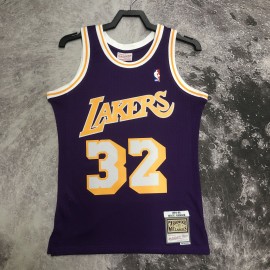 Camiseta Magic Johnson #32 Los Angeles Lakers 1984/85 Púrpura