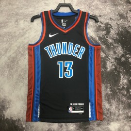 Camiseta Paul George #13 Oklahoma City Thunder 2023 Negro City Edition