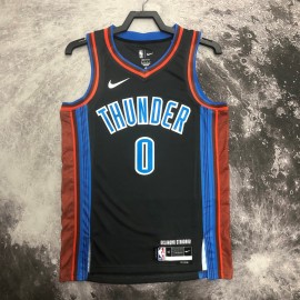 Camiseta Russell Westbrook #0 Oklahoma City Thunder 2023 Negro City Edition