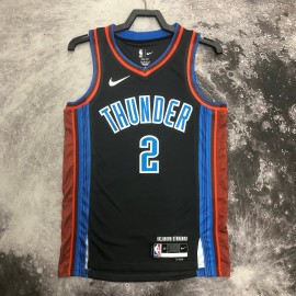 Camiseta Shai Gilgeous-Alexander #2 Oklahoma City Thunder 2023 Negro City Edition