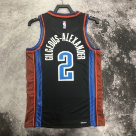 Camiseta Shai Gilgeous-Alexander #2 Oklahoma City Thunder 2023 Negro City Edition Camiseta Shai Gilgeous-Alexander #2 Oklahoma City Thunder 2023 Negro City Edition