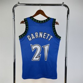Camiseta Kevin Garnett #21 Minnesota Timberwolves 2003/04 Azul Camiseta Kevin Garnett #21 Minnesota Timberwolves 2003/04 Azul
