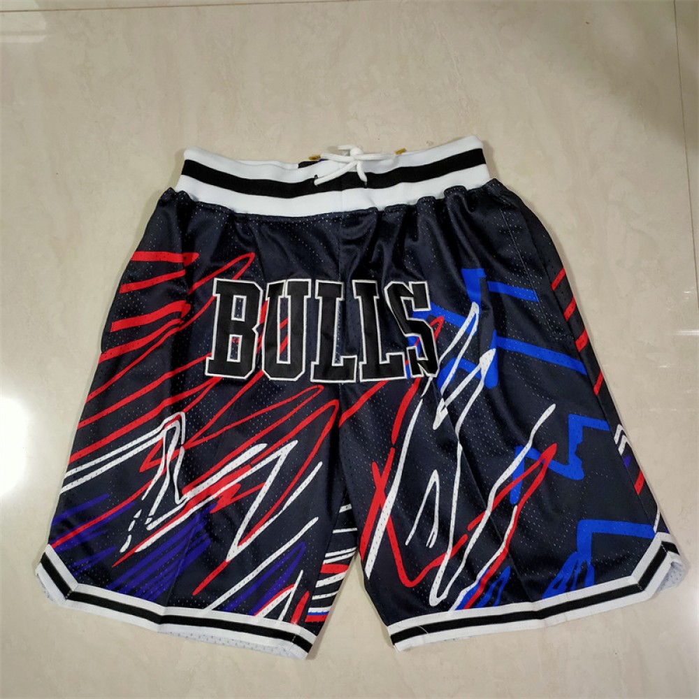Pantalón Corto De Bolsillo Chicago Bulls Negro Edición Relámpago