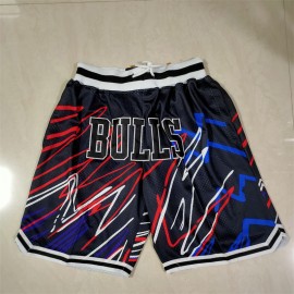 Pantalón Corto De Bolsillo Chicago Bulls Negro Edición Relámpago