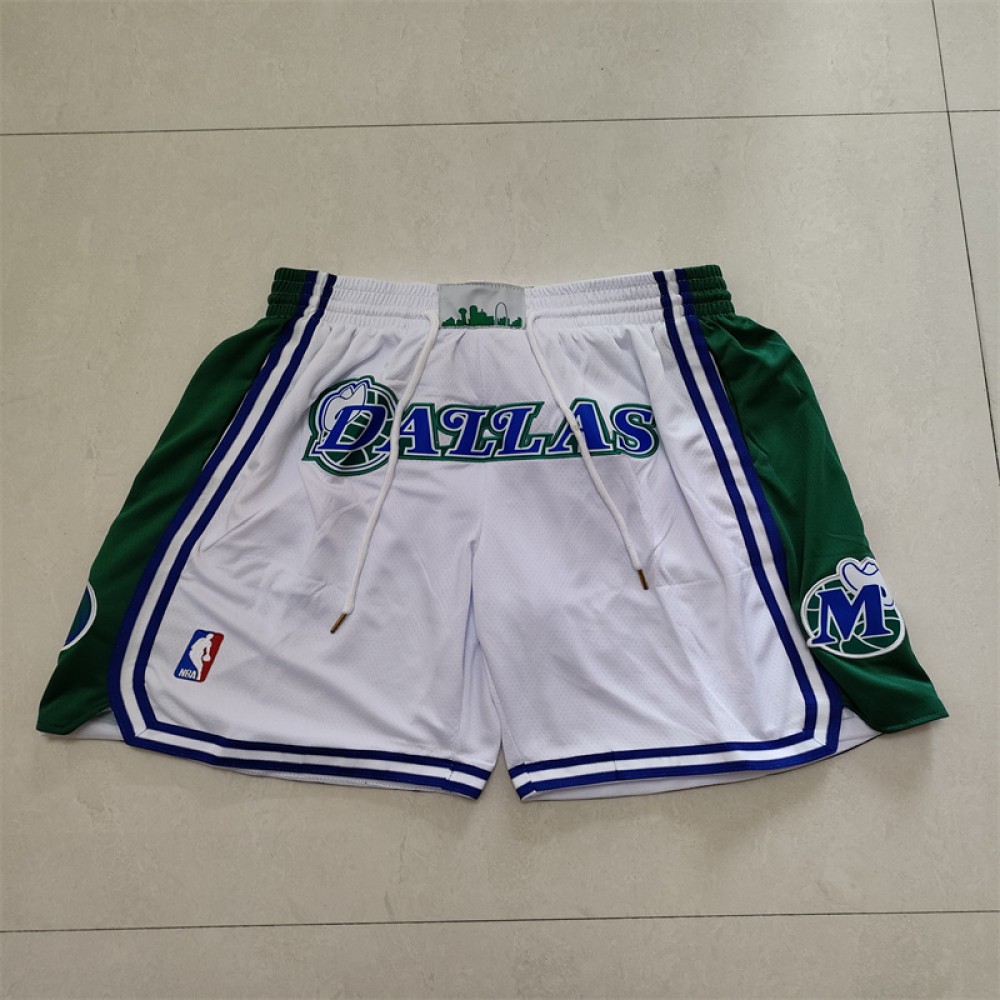 Pantalón Corto De Bolsillo Dallas Mavericks Blanco City Edition