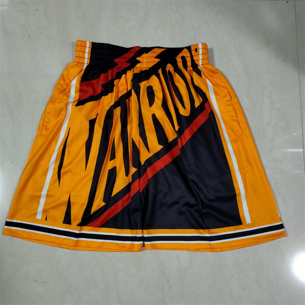 Pantalón Corto De Bolsillo Golden State Warriors Naranja/Negro