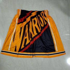 Pantalón Corto De Bolsillo Golden State Warriors Naranja/Negro