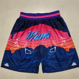 Pantalón Corto De Bolsillo Miami Heat Azul/Rosa