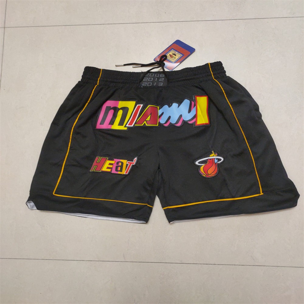 Pantalón Corto De Bolsillo Miami Heat Negro City Edition